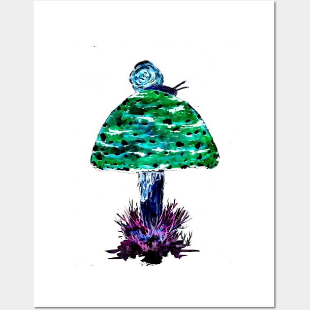 Psychedelic Mushroom Wall Art by ZeichenbloQ